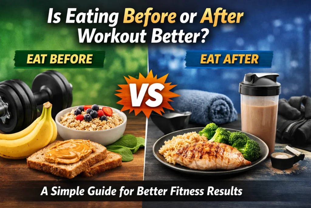 is eating before or after workout better​