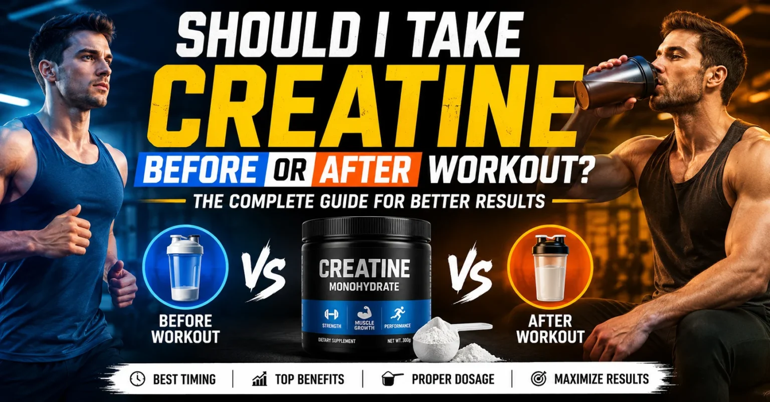 should i take creatine before or after workout​