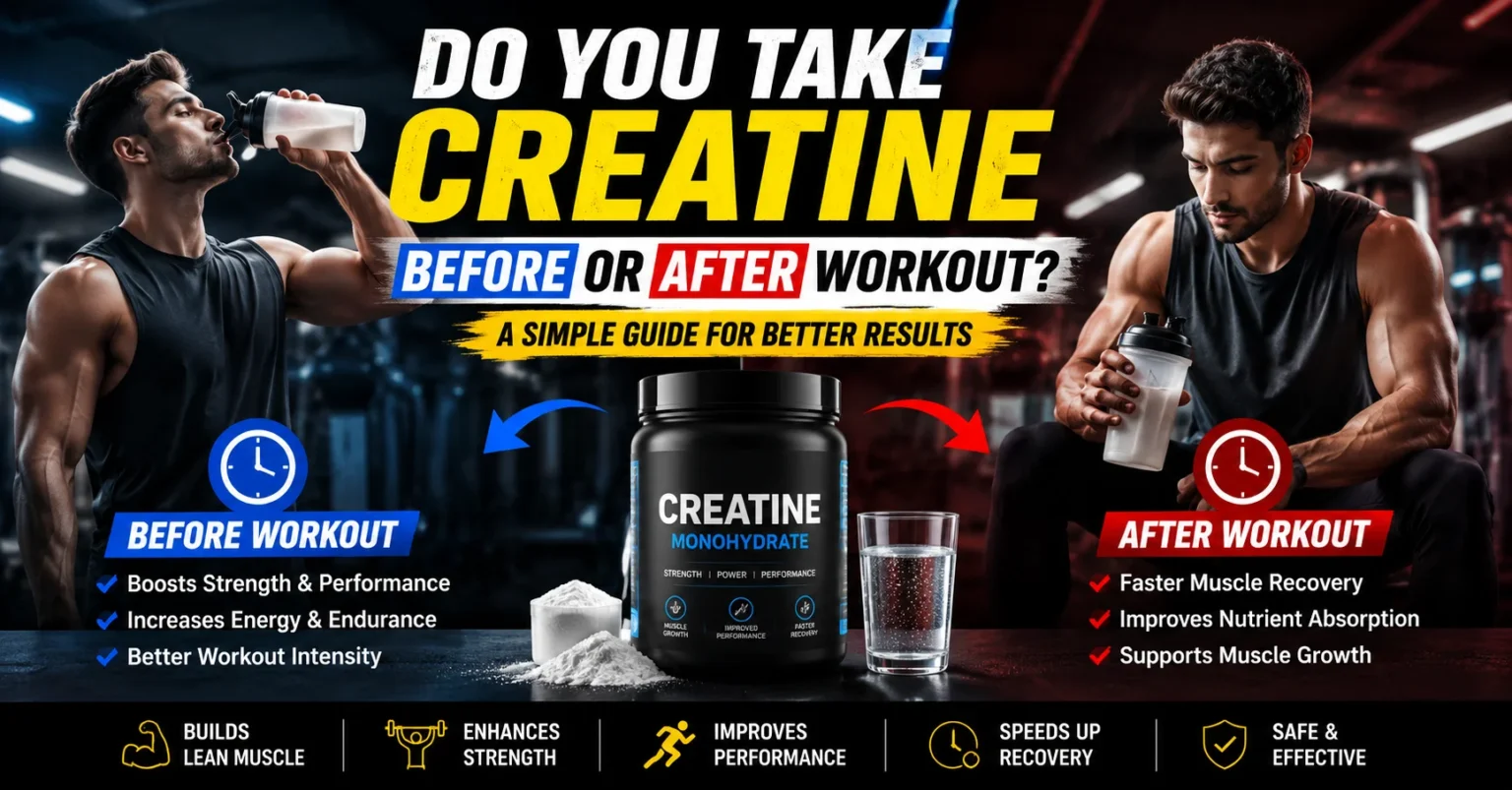 do you take creatine before or after workout​
