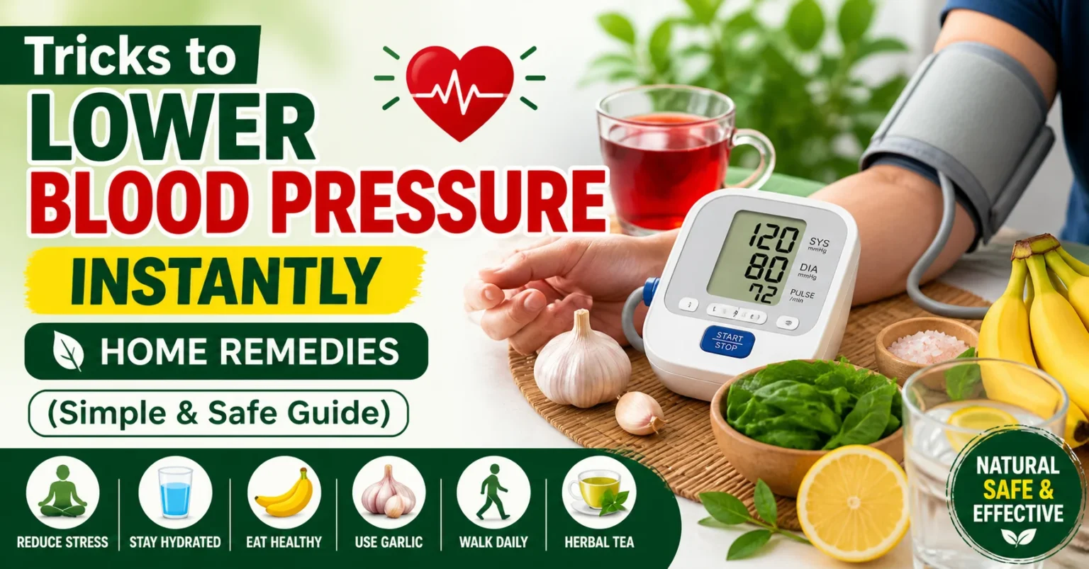 Tricks to Lower Blood Pressure Instantly Home Remedies (Simple & Safe Guide) tricks to lower blood pressure instantly home remedies