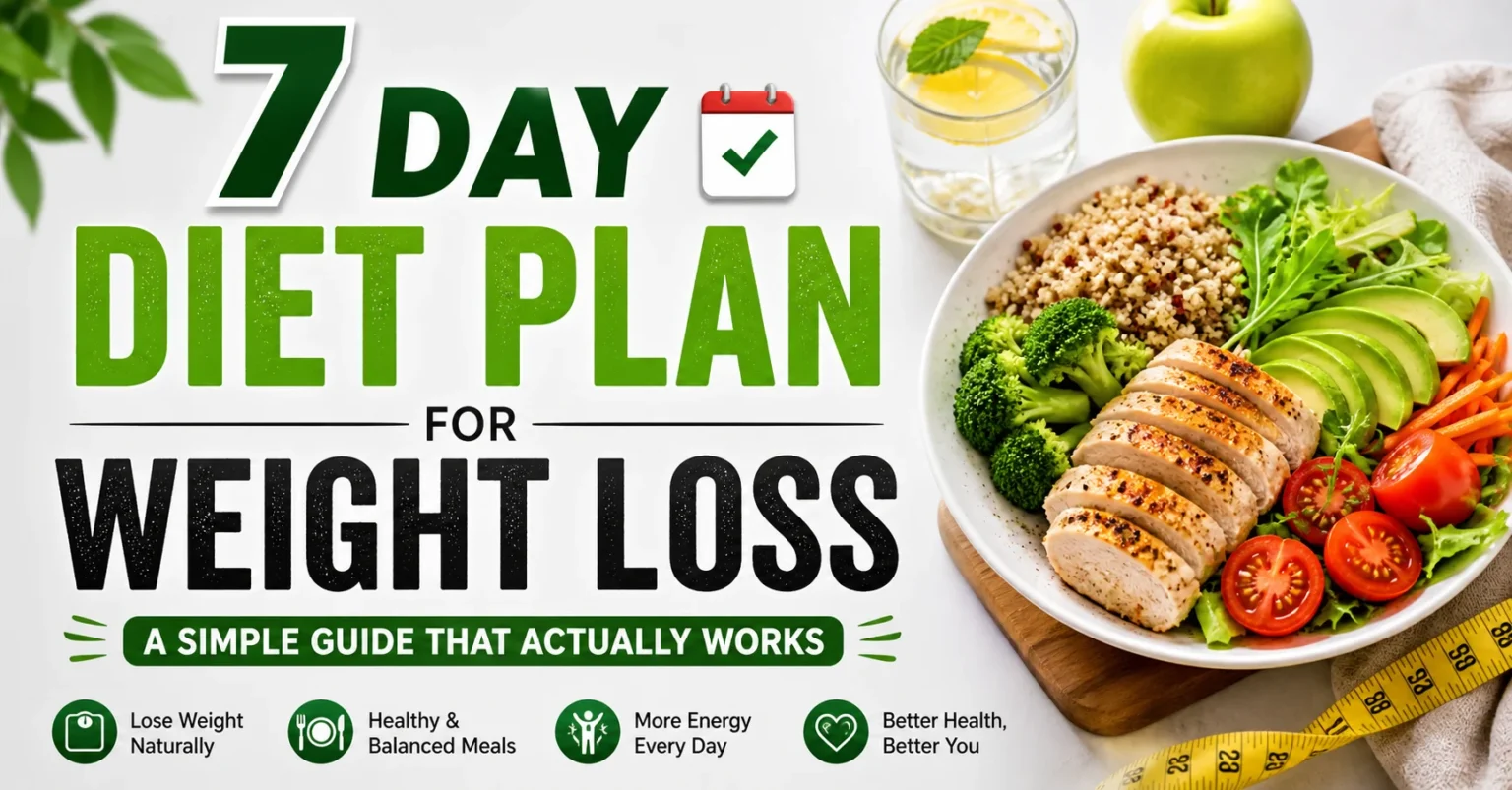 7 Day Diet Plan for Weight Loss: A Simple Guide That Actually Works 7 day diet plan for weight loss