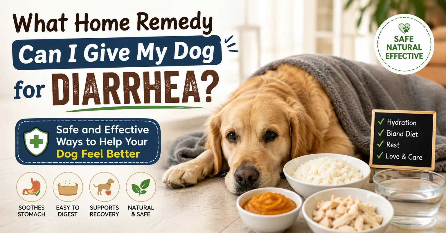 what home remedy can i give my dog for diarrhea​